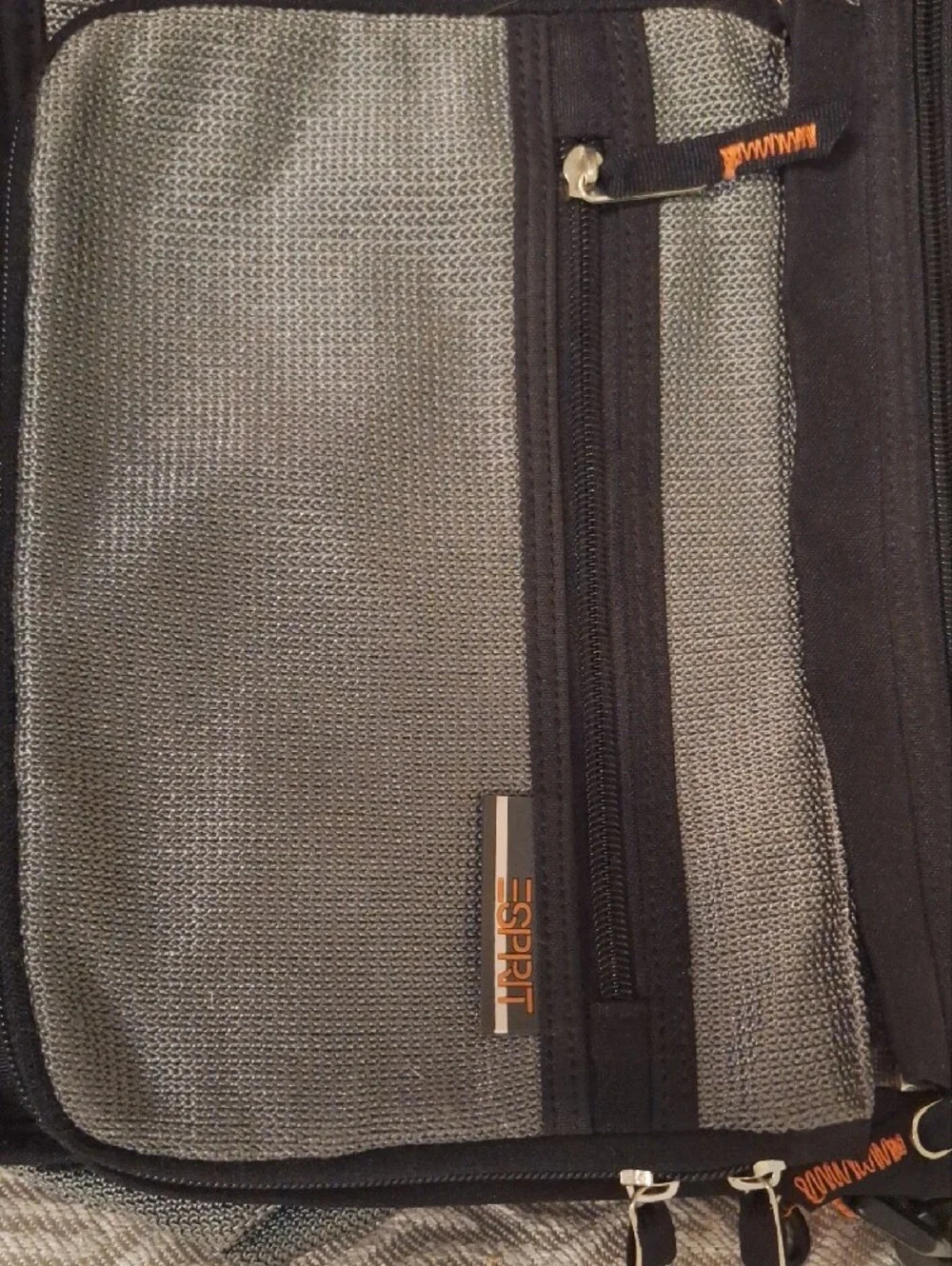 ESPIRIT Black and Gray Men's Messenger Bag with Utility Pouch